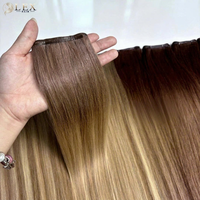 Rambut Berwarna untuk Ekstensi Rambut Remy Mesin Double Weft Rambut Virgin Vietnam Double Drawn Straight Strands LEXHAIR