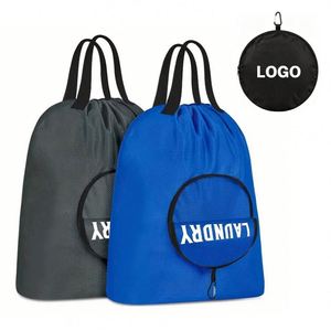 Custom Waterproof Oxford <b>Hamper</b> Bag Foldable Zipper Travel Storage Pouch Large Capacity Reusable Clothes Organizer Hotel - Product Image 1