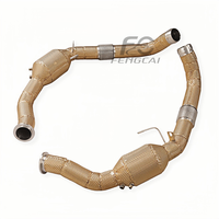 Tubo Frontal de Aislamiento Térmico Dorado OEM/ODM con OPF para Porsche Panamera 971 2.9T, Tubo Central de Alto Flujo y Rendimiento, Ajuste Perfecto 1:1