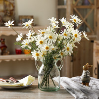 53cm Realistische Kunstmatige Daisy Bloem Oranje Blauw Zijde Kunstbloem Bruiloft Boog Home Vaas Bloemstuk Kerst Groothandel