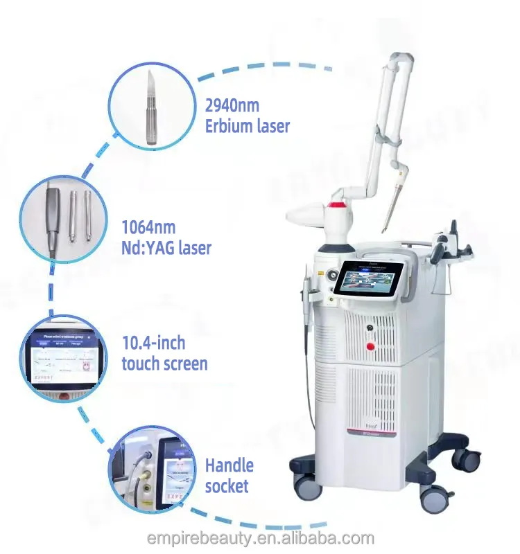 2940 Erbium Yag Laser 4D Medical Beauty Fractional Co2 1064nm Laser Machine For skin Rejuvenation