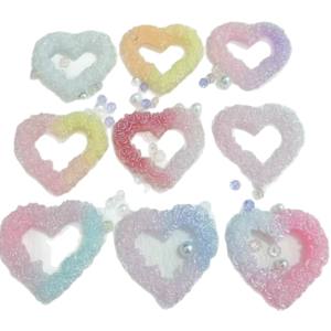 พวงกุญแจรูปหัวใจสีพีชเรืองแสงเป็นมิตรกับสิ่งแวดล้อมใหม่ - Product Image 5