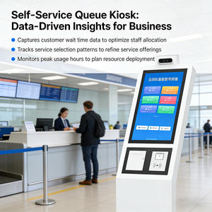 Kiosque de gestion de file d'attente en libre-service personnalisable avec écran tactile capacitif de 17 à 43 pouces, imprimante thermique de 80 mm et connectivité sans fil - Product Image 4
