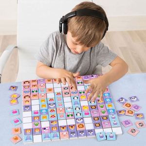 Educational <b>Memory</b> <b>Card</b> Recognition Animal Fruit Shape Pairing Shadow Matching <b>Cards</b> Wood Blocks - Product Image 1