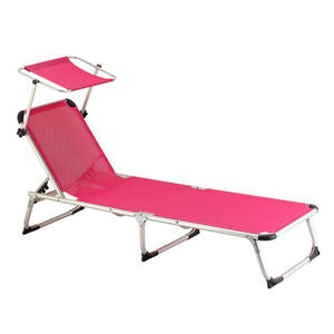 Chaise longue de <span class=keywords><strong>camping</strong></span> pliable, fauteuil inclinable réglable, <span class=keywords><strong>lit</strong></span> de plage pour bronzer - Product Image 4