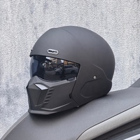 Casque intégral léger SLKE Plus Size 3XL Warrior Combo Scorpion ABS Retro Motorcycle Cruise Locomotive
