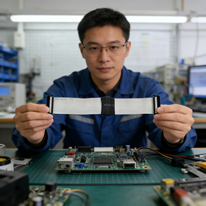 1.27mm 피치 구리 플랫 리본 케이블 어셈블리(PBT 절연, 220V IDC 어댑터 옵션(6-64핀), 전력 기계용) - Product Image 1