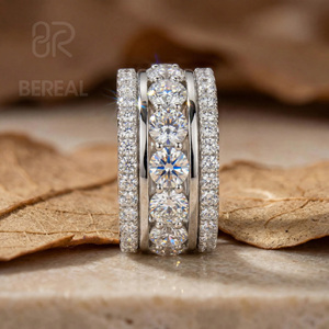 แหวนเพชรเลี้ยงในห้องปฏิบัติการรับรองโดย IGI สำหรับผู้หญิง แหวนแต่งงานเพชรกลม CVD HPHT VVS ผลิตตามสั่งสำหรับผู้ชาย เครื่องประดับ - Product Image 2