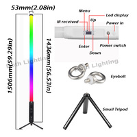 DDP Entrepôt UE Noir 4 pièces 360 Pixels Lumières LED Tube Lumineux Étanche IP65 Pleine Couleur Sans Fil DMX DJ Application Événementielle