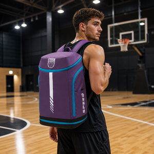 Sac à dos de basketball avec compartiment séparé pour chaussures, grand sac de sport, sac de gym, porte-ballons, sac de voyage pour hommes - Product Image 6