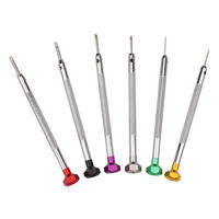 Outils de réparation de montres en acier inoxydable à tête fendue avec finition chromée en gros, tournevis multi-tailles OEM pour horlogers