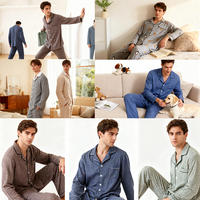 Ventes en gros de pyjamas décontractés pour hommes, best-sellers, vêtements de détente d'hiver, flanelle chaude, manches longues, pyjamas pour hommes