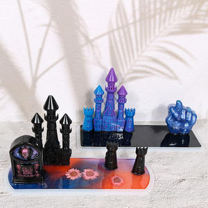 Étiquette de <span class=keywords><strong>stationnement</strong></span> suspendue coin rond Angle droit moule gel de silice miroir bijoux numéro - Product Image 1