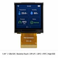BOE TMK Modul LCD TFT Persegi 1,44 Inci Perangkat Medis Genggam Tertanam dengan Layar Sentuh Resistif 128x128 Antarmuka SPI Keandalan Tinggi