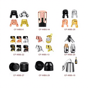 Tapones Reutilizables de Corcho para Botellas de Champán y <span class=keywords><strong>Vino</strong></span> Espumoso, Tapón de Acero Inoxidable para Botellas de Champán - Product Image 1