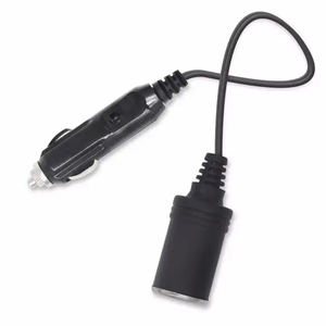 Cigarette Lighter Male to Female <b>Socket</b> Twin Dual Car Cigarette Lighter Lead <b>Plug</b> <b>Sockets</b> <b>Extension</b> Splitter Cable - Product Image 2