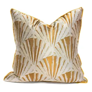 Avigers — housse de coussin de luxe moderne, haut de gamme, exquis, pour lit, canapé, noir, or et argent, vente en gros