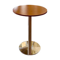 Table et chaises de café de style américain rétro, personnalisables, avec plateau en bois et structure en métal, pour usage commercial