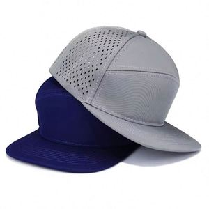 Gorra Snapback de Moda de Secado Rápido, Impermeable, con Orificios Cortados con Láser, Visera Plana, Logotipo Personalizado, 6 Paneles, 100% Malla de Poliéster, Unisex - Product Image 2