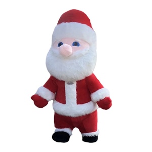 Lindo interactivo inflable FIESTA DE Navidad mascota disfraz de dibujos animados Santa Claus traje para caminar - Product Image 1