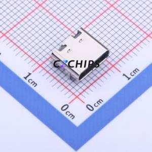 YTC-TC16S-23 USB Connector SMD Connector ( Connector Type: Type-C )( Gender: Female )( Mounting Type: Horizontal Mount ) - Product Image 1