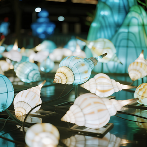 Lámpara Decorativa Impermeable en Forma <span class=keywords><strong>de</strong></span> Concha, Hecha a Mano, No Tóxica, Ahorradora <span class=keywords><strong>de</strong></span> Energía, Duradera, para Exteriores y Piscinas, Ideal para Pascua - Product Image 6