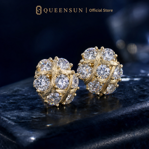 Pendientes <span class=keywords><strong>de</strong></span> Oro Sólido <span class=keywords><strong>de</strong></span> 9K con Diseño <span class=keywords><strong>de</strong></span> Cesta Tejida y Diamantes Cultivados en Laboratorio <span class=keywords><strong>DE</strong></span> VS, con Textura <span class=keywords><strong>de</strong></span> Rejilla, Joyería Fina <span class=keywords><strong>de</strong></span> Lujo <span class=keywords><strong>para</strong></span> <span class=keywords><strong>Mujer</strong></span> - Product Image 3