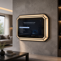 Miroir LED rectangulaire mural intelligent pour salon, taille personnalisée, miroir de vanité de luxe pour hôtel – Vente chaude directe usine