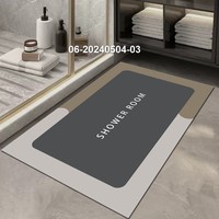 Tapis de salle de bain modernes et luxueux en terre de diatomée antidérapants et super absorbants, lavables et à séchage rapide