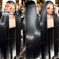 Perruques Lace Front HD de 30 pouces, lisses, pré-épilées, cuticules alignées, densité 130%, 13x4, en cheveux humains indiens vierges, rougeâtre, petite taille