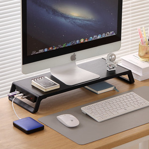 Computer <b>Riser</b> Stand USB Monitor Bracket <b>Desktop</b> Storage Rack Adjustable ABS Material Single Layer Mounts For Monitor - Product Image 1