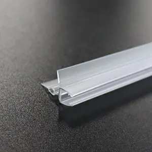 Burlete de perfil de PVC transparente de extrusión de plástico transparente de doble ala