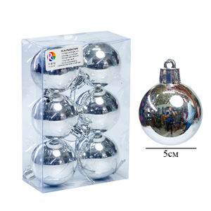 Juego de adornos navideños brillantes de 5 cm de 6 piezas - Product Image 4