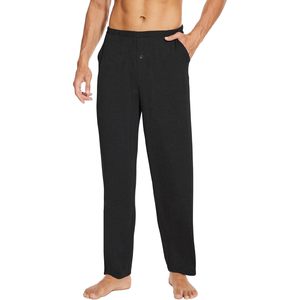 Pantalon de pyjama en maille douce pour homme, léger, avec poches et braguette ouverte, pour le sommeil et la détente, taille S à XXL - Product Image 1
