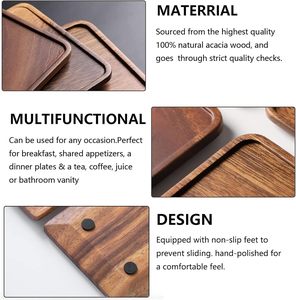 Plateau de service décoratif en bois pour salon à prix abordable, plateau de service en bois fait main pour accueillir les invités par CRAFT ZONE EXPORT - Product Image 6