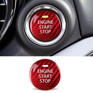 Cubierta de botón pulsador sin llave de coche deportivo de parada de arranque de motor de murciélago rojo de aleación de aluminio Compatible con <span class=keywords><strong>Mazda</strong></span> 3 Miata Accesorios - Product Image 6
