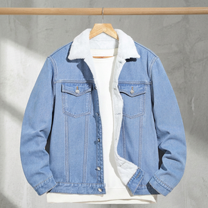 Custom Fashion Breathable 100% Cotton Winter Casual Canvas Motorcycle <b>Jacket</b> Men's Plus-size Front Logo - Product Image 3