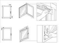 Ventana Abatible Horizontal Moderna de PVC de 4ª Generación, Insonorizada, con Aislamiento Térmico, Doble Vidrio Templado, PVC-U de Fábrica