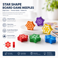Jetons hexagonaux en bois écologiques et durables, peints avec logo personnalisé, directement de l'usine OEM, composants de jeu de société pour éditeurs de jeux en gros