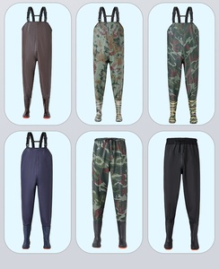 Cuissardes de pêche unisexes en PVC pour l'extérieur avec bottes, semelle intermédiaire rigide en fibre de verre, fermeture à boucle, imperméables et respirantes - Product Image 5
