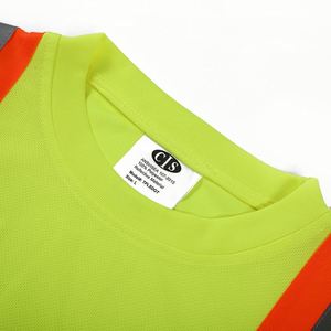 <b>Long</b> <b>Sleeved</b> Pocket Front Moisture-wicking Construction Engineering Site Reflective Safety T-shirt - Product Image 3