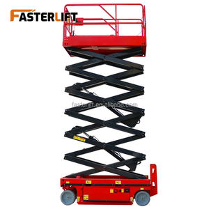 Lift Scissor Hidrolik Elektrik 130KG Beban Angkat Cepat FL 6-16m Tinggi Maksimum 20m Desain Kompak - Product Image 6