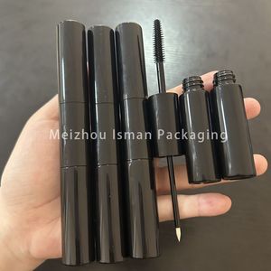ISMAN Luxe 5ml+5ml Tube de brillant à lèvres double embout transparent noir, flacon de mascara et d'eye-liner, <span class=keywords><strong>vente</strong></span> en gros, marque <span class=keywords><strong>privée</strong></span>, personnalisé, professionnel, nouveauté - Product Image 6