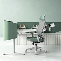 Chaise de direction avec support lombaire réglable et accoudoirs rembourrés, chaise pivotante à dossier haut pour salle de réunion et suite de direction