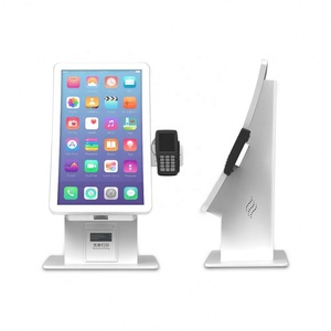 Fast Payment Reduce Queuing 23.6inch Curved Screen Payment Kiosk <b>With</b> <b>Printer</b> <b>Scanner</b> Win7/10 Android Kiosk for Store or Station - Product Image 1