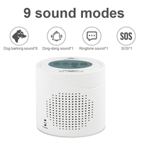 Alarme anti-aboiement RL-300D 9-en-1 avec modes sonores et capteur radar, 360° °   Alarme de sécurité sans fil 120 dB pour maison et garage