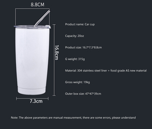 Custom Made Blank Thermos <strong>Tumbler</strong> DIY White <strong>Sublimation</strong> Stainless Steel Water Bottle Drinking Mugs for Designer and Promotion - Product Image 6