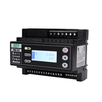 Medidor de kWh de energía multicanal trifásico de riel Din CET de 35mm con 2 * RS485 Modbus