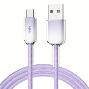 สายชาร์จโทรศัพท์แบบใส สายไนลอน ชาร์จเร็ว สายดาต้า 60W PD สำหรับสมาร์ทโฟน - Product Image 1