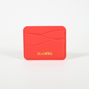 Glampkg bán sỉ tuyệt vời tùy chỉnh Slim PU da chủ thẻ khá Logo tùy chỉnh hình dạng sóng Túi thẻ cho thẻ tín dụng - Product Image 2